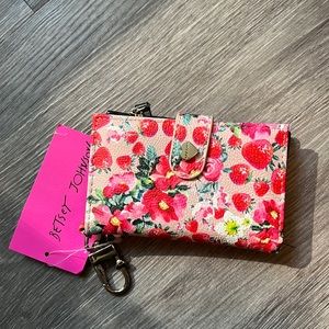 Betsy Johnson Card Case With Key Ring